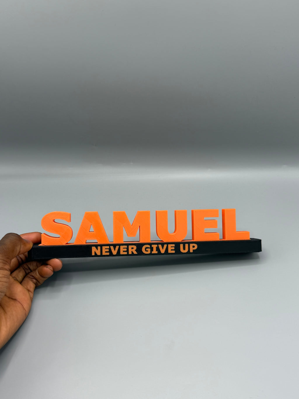 3D Printed Personalised Name Stand | Custom Name & Message