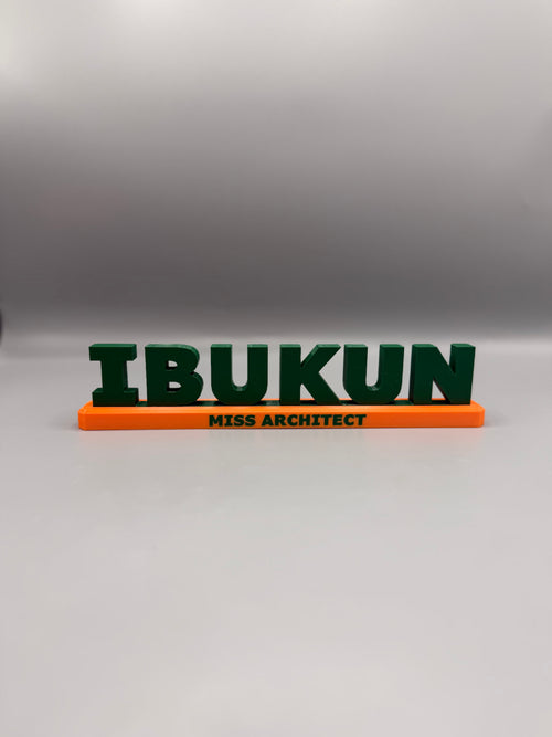 3D Printed Personalised Name Stand | Custom Name & Message
